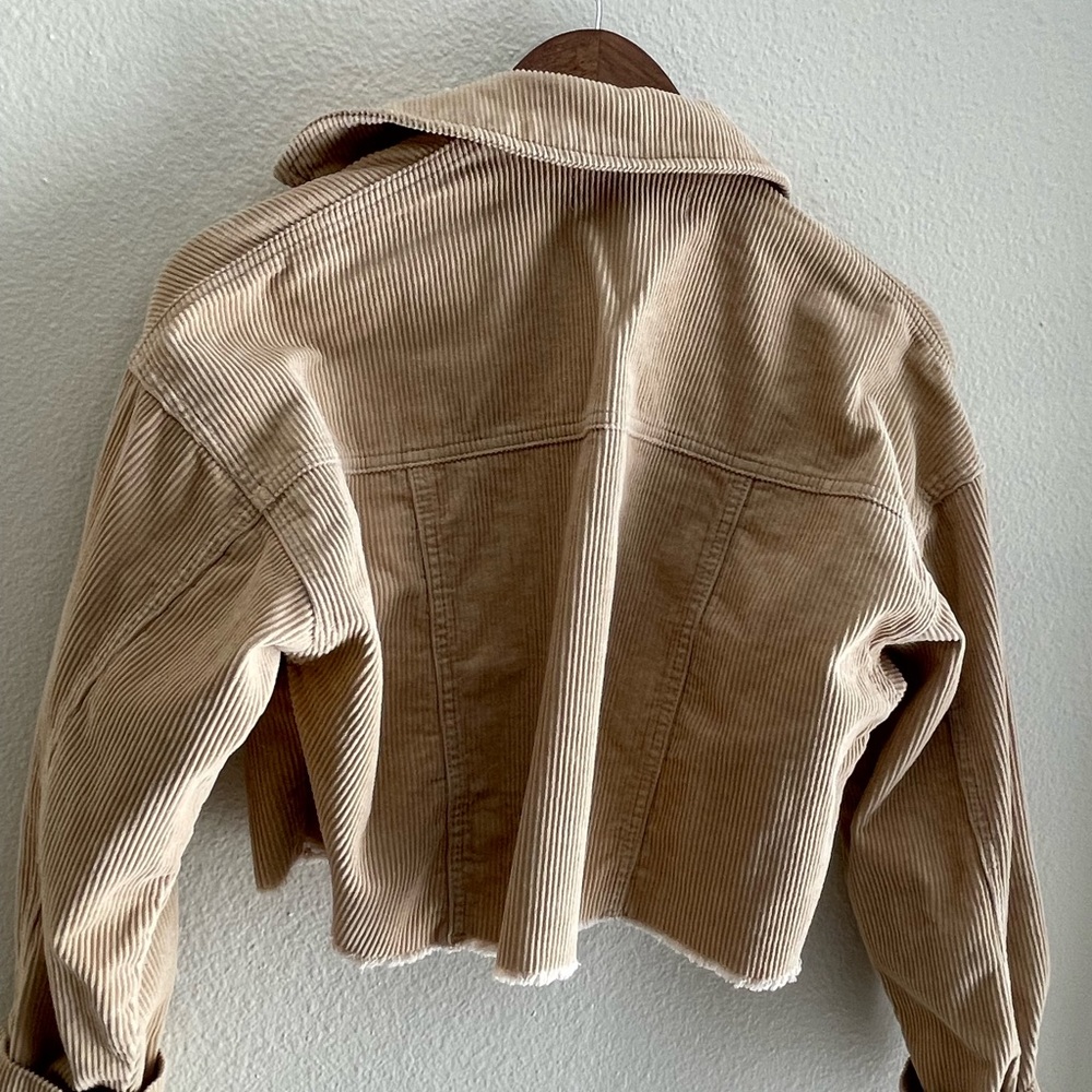 Corduroy crop jacket